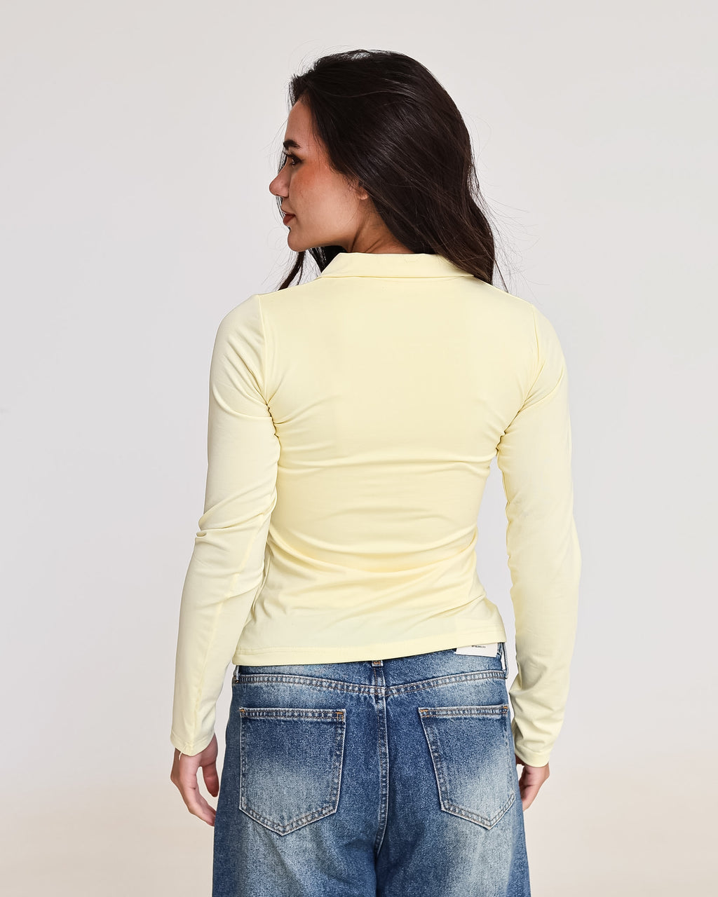 Sculpted Collared Long Sleeve
