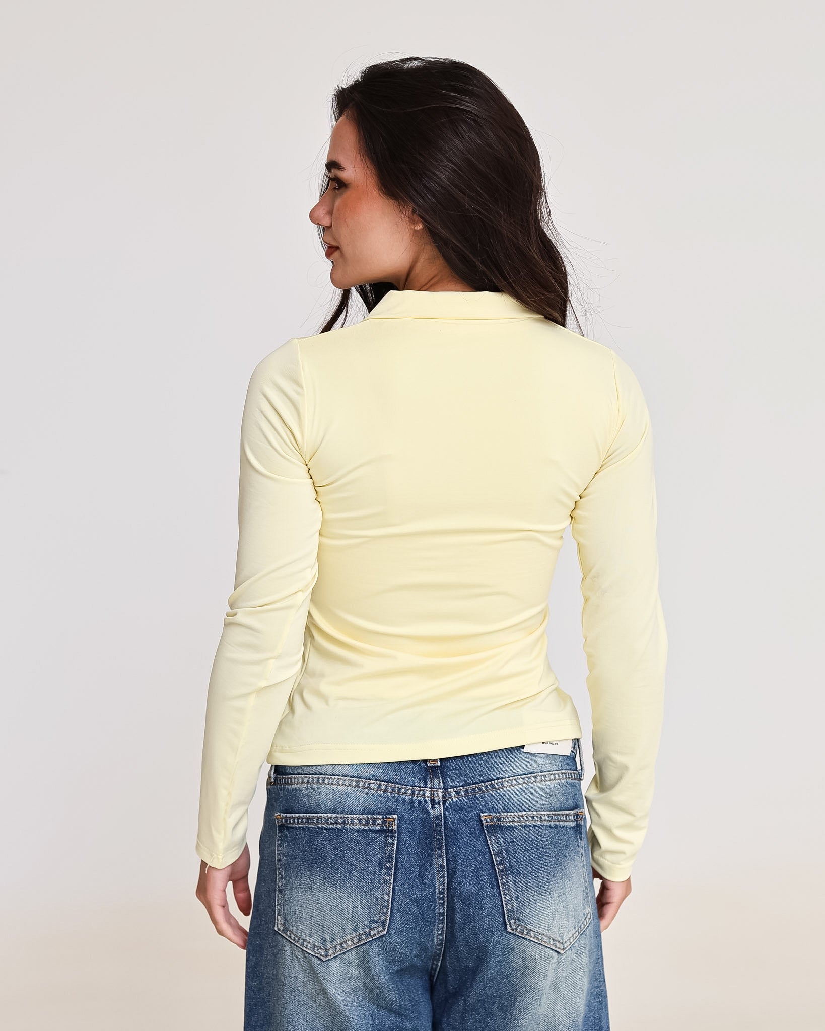 Sculpted Collared Long Sleeve