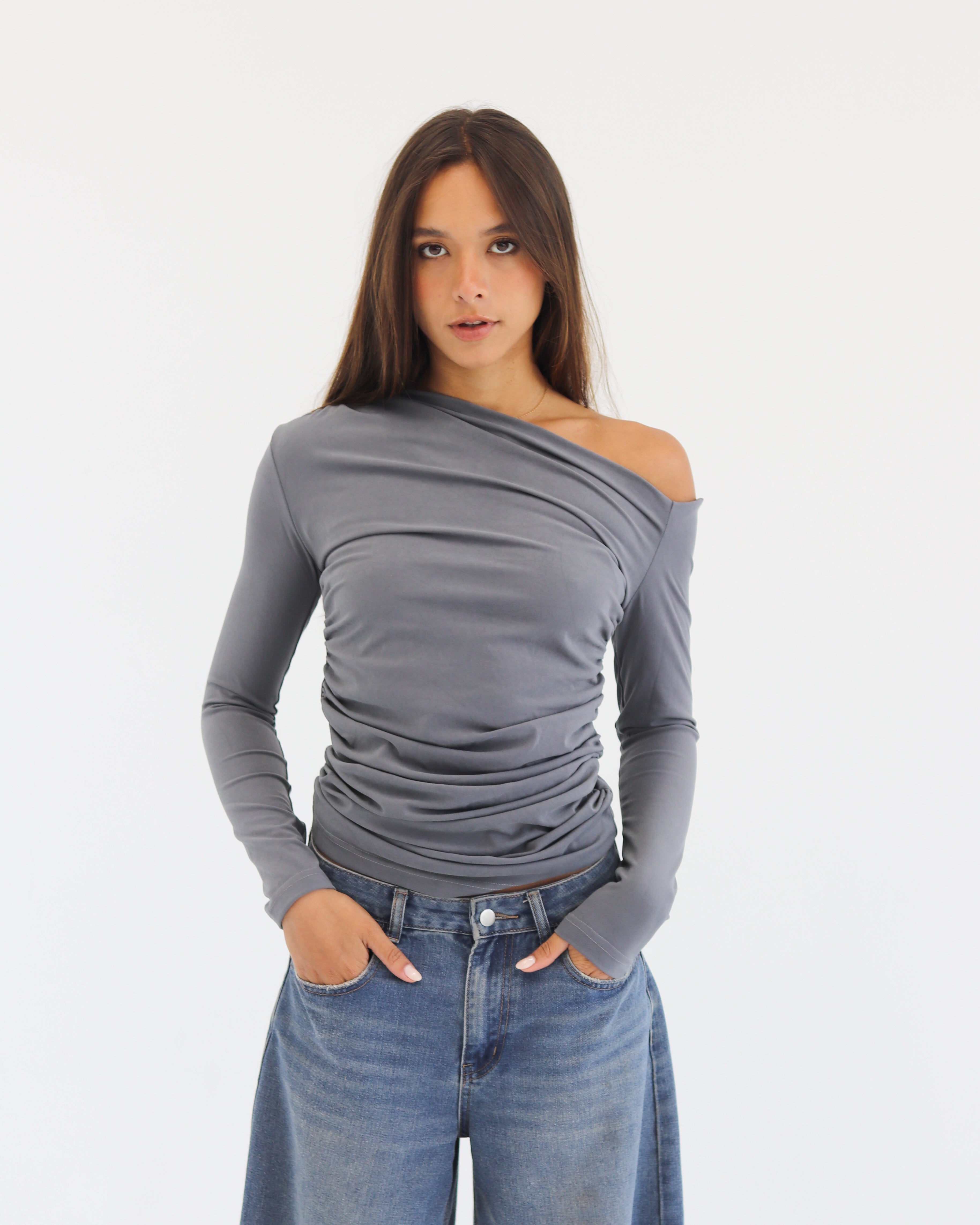 OFF SHOULDER LONG SLEEVE