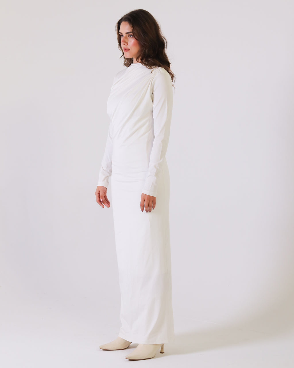 ROUND NECK LONG SLEEVE DRESS