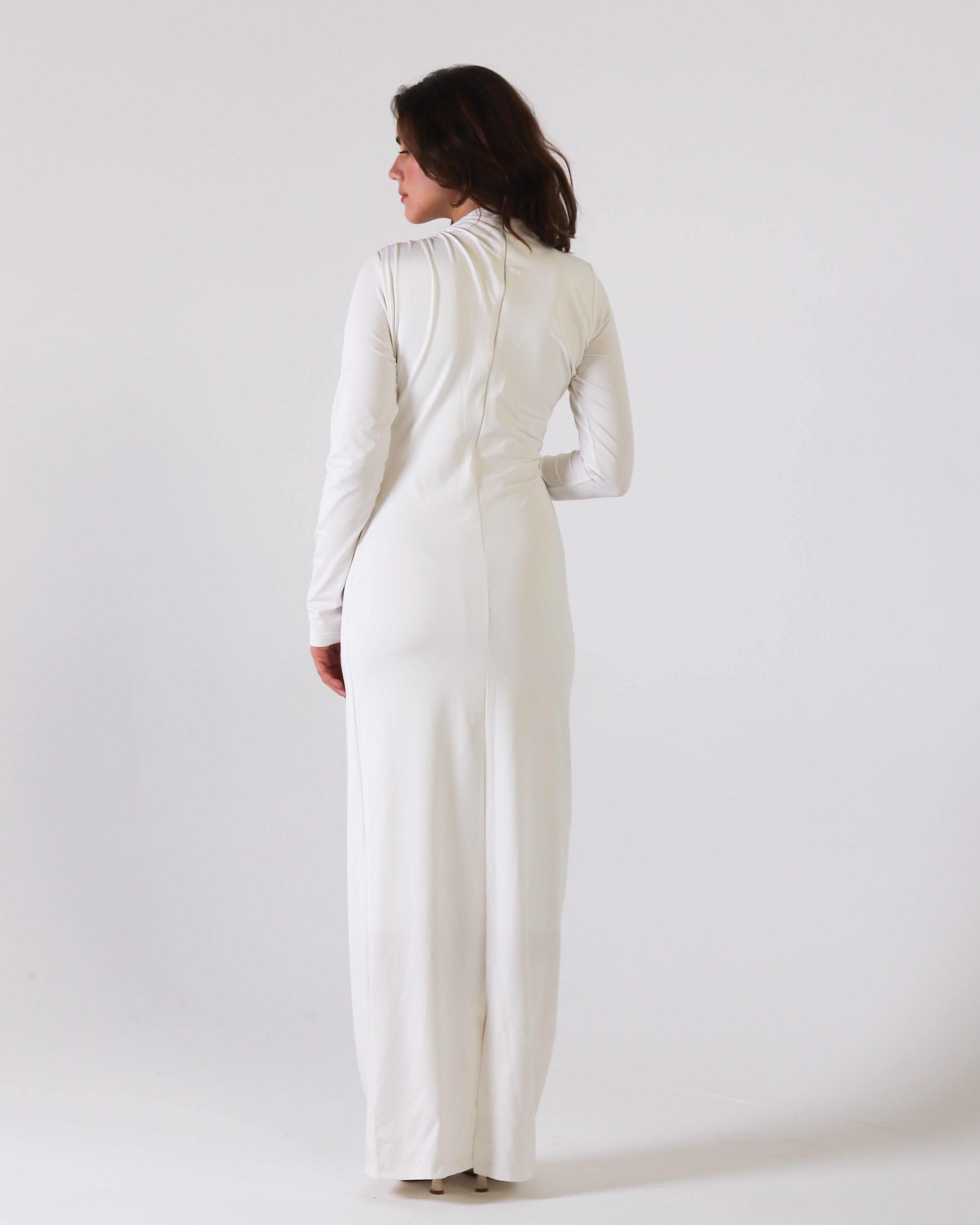 ROUND NECK LONG SLEEVE DRESS