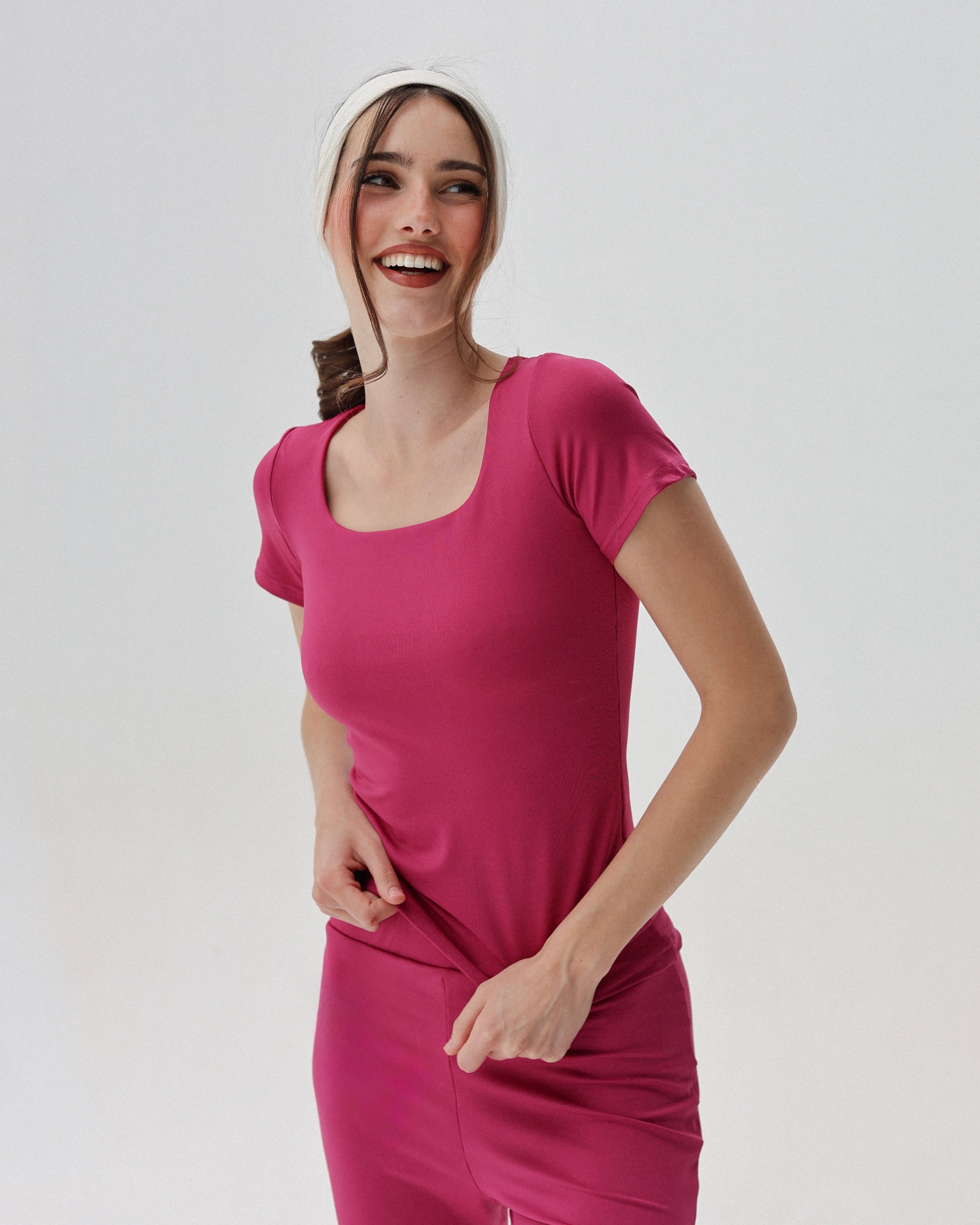 Clean Cut Sleeves Square Neck
