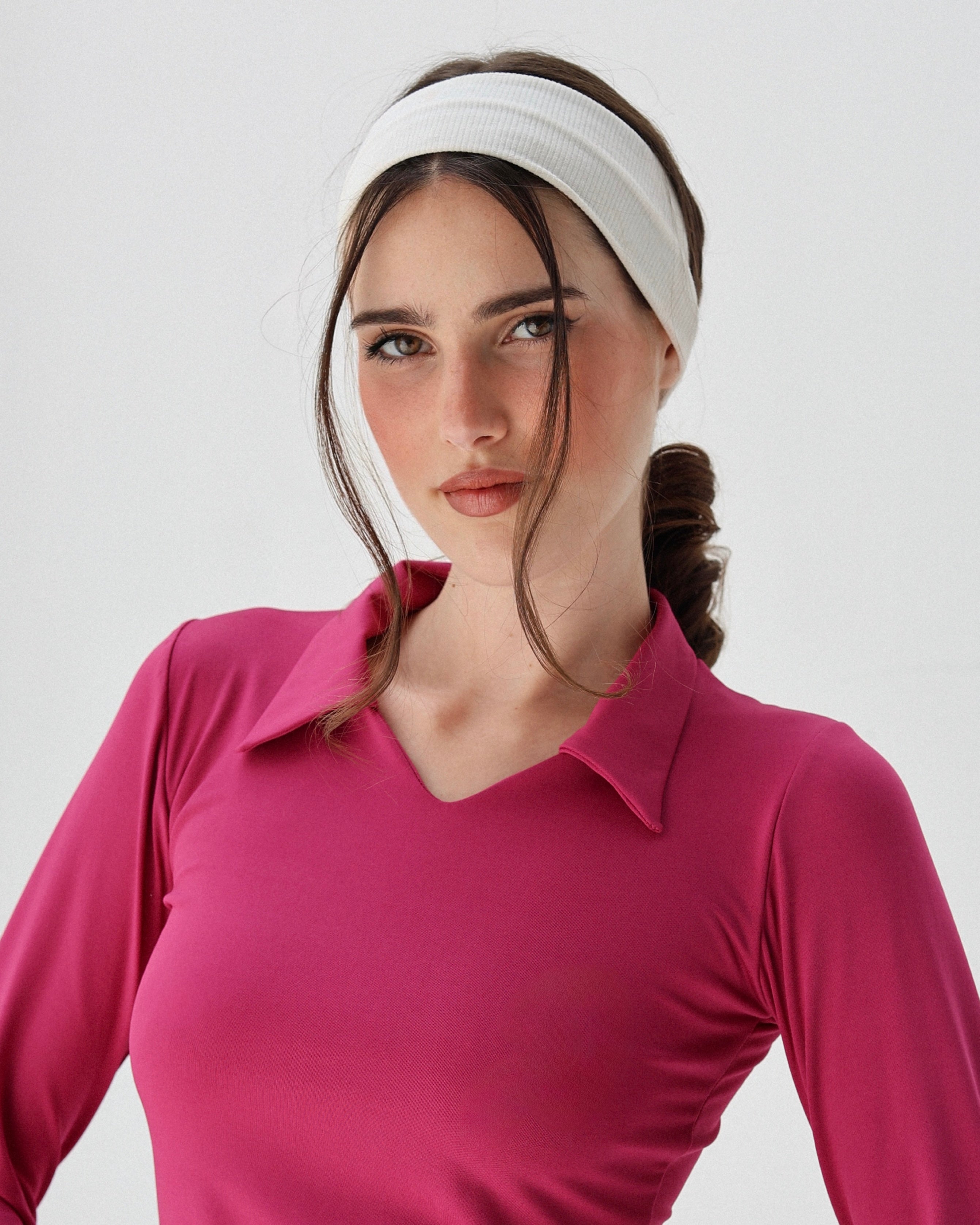 Sculpted Collared Long Sleeve