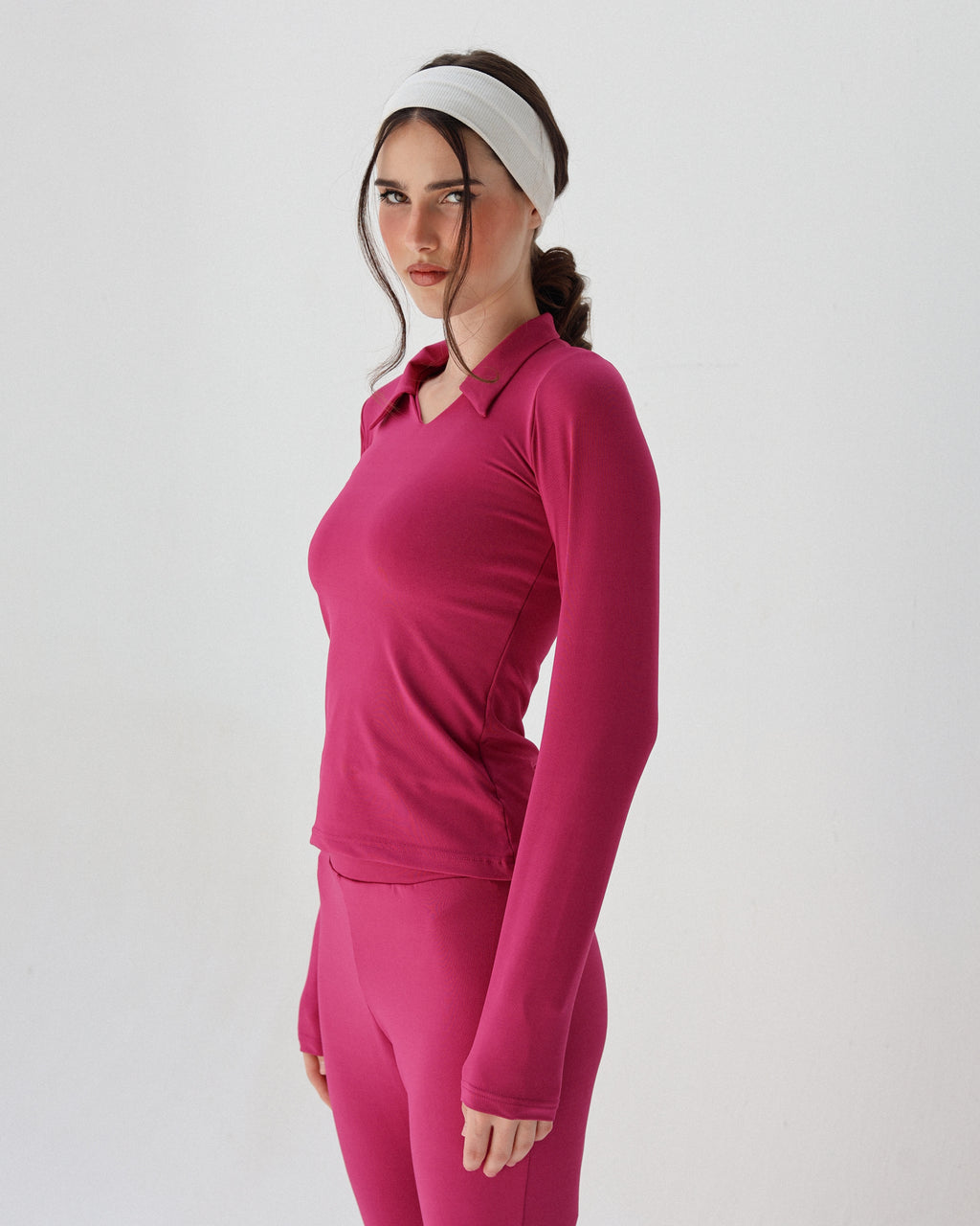 Sculpted Collared Long Sleeve