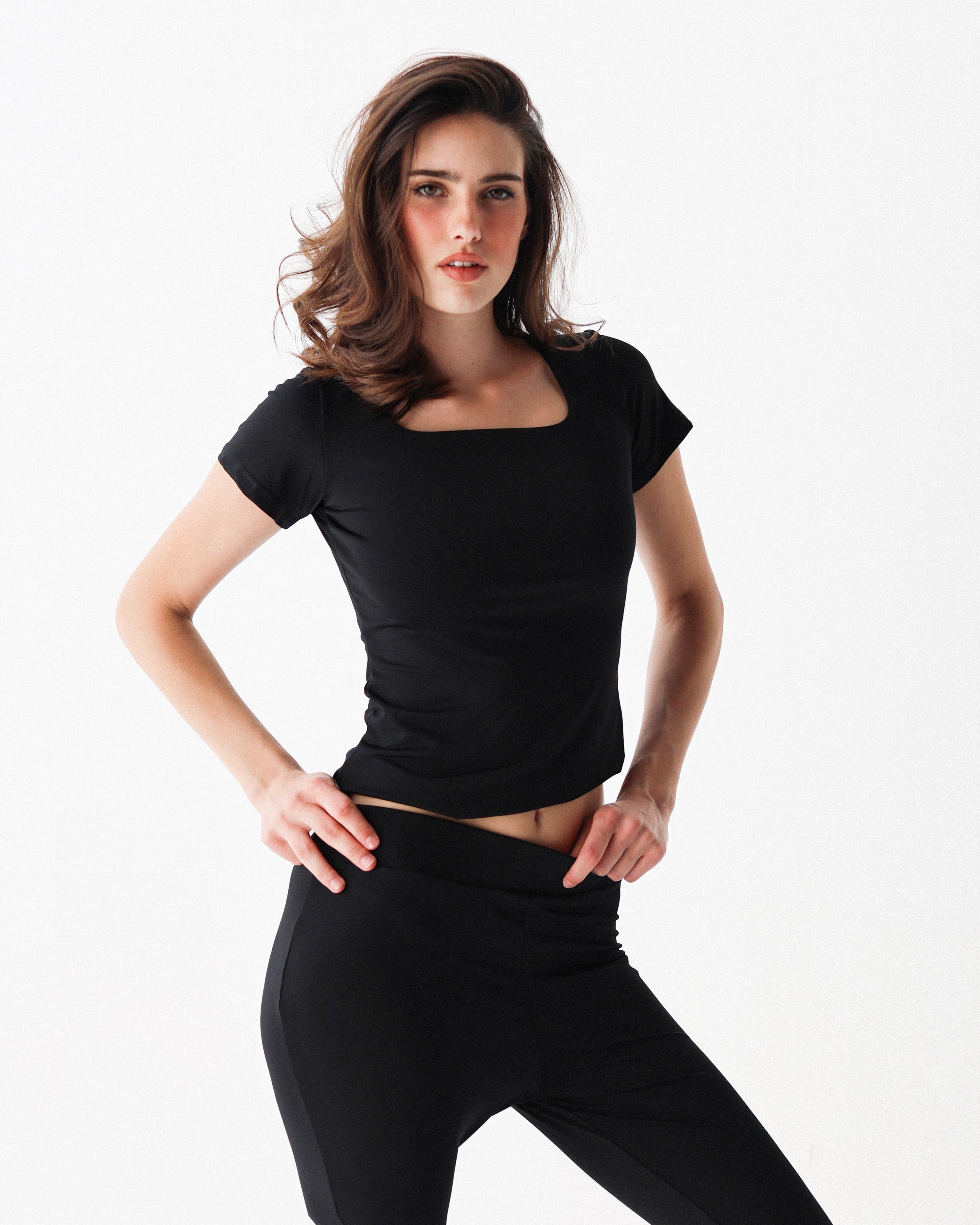 Clean Cut Sleeves Square Neck