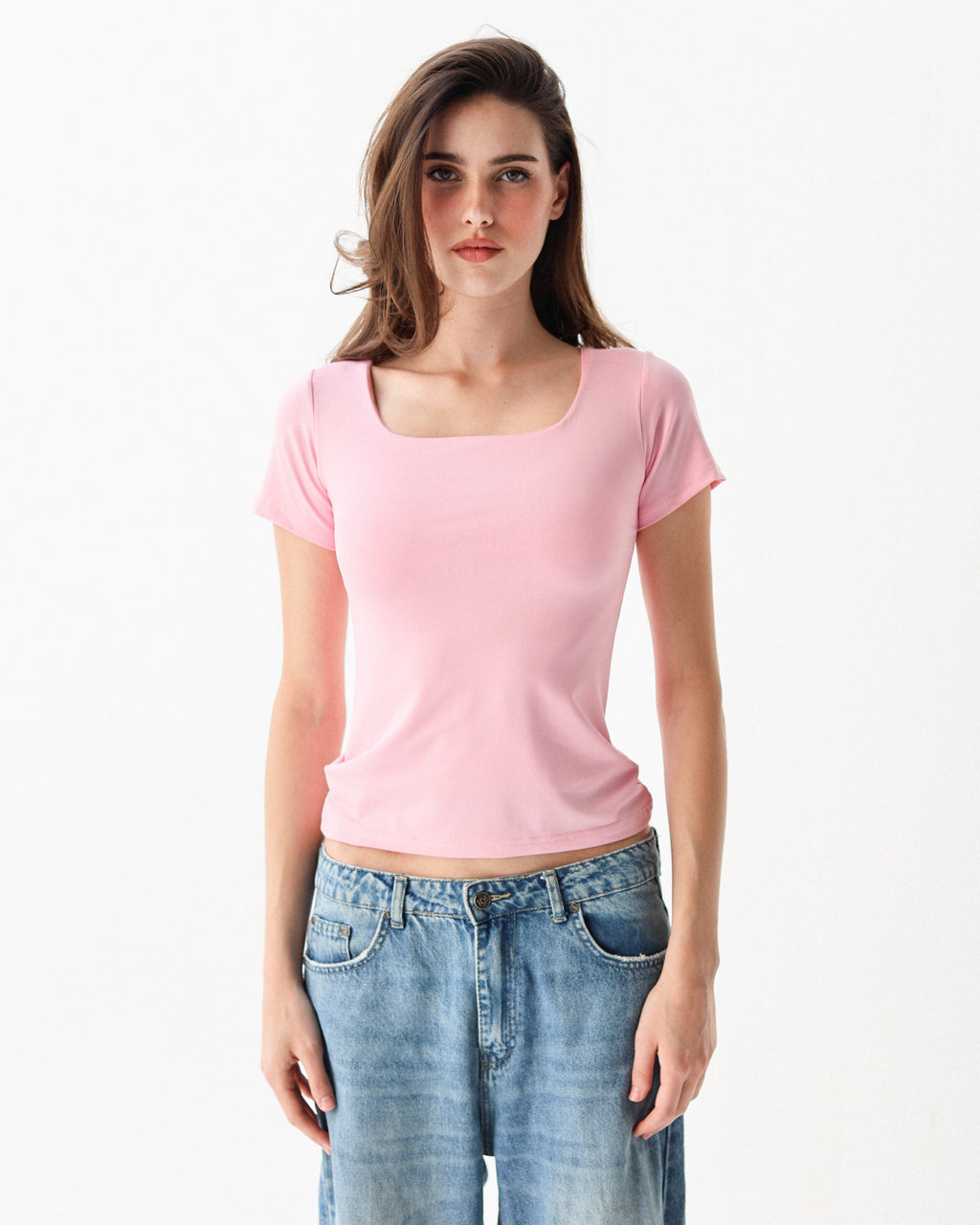 Clean Cut Sleeves Square Neck
