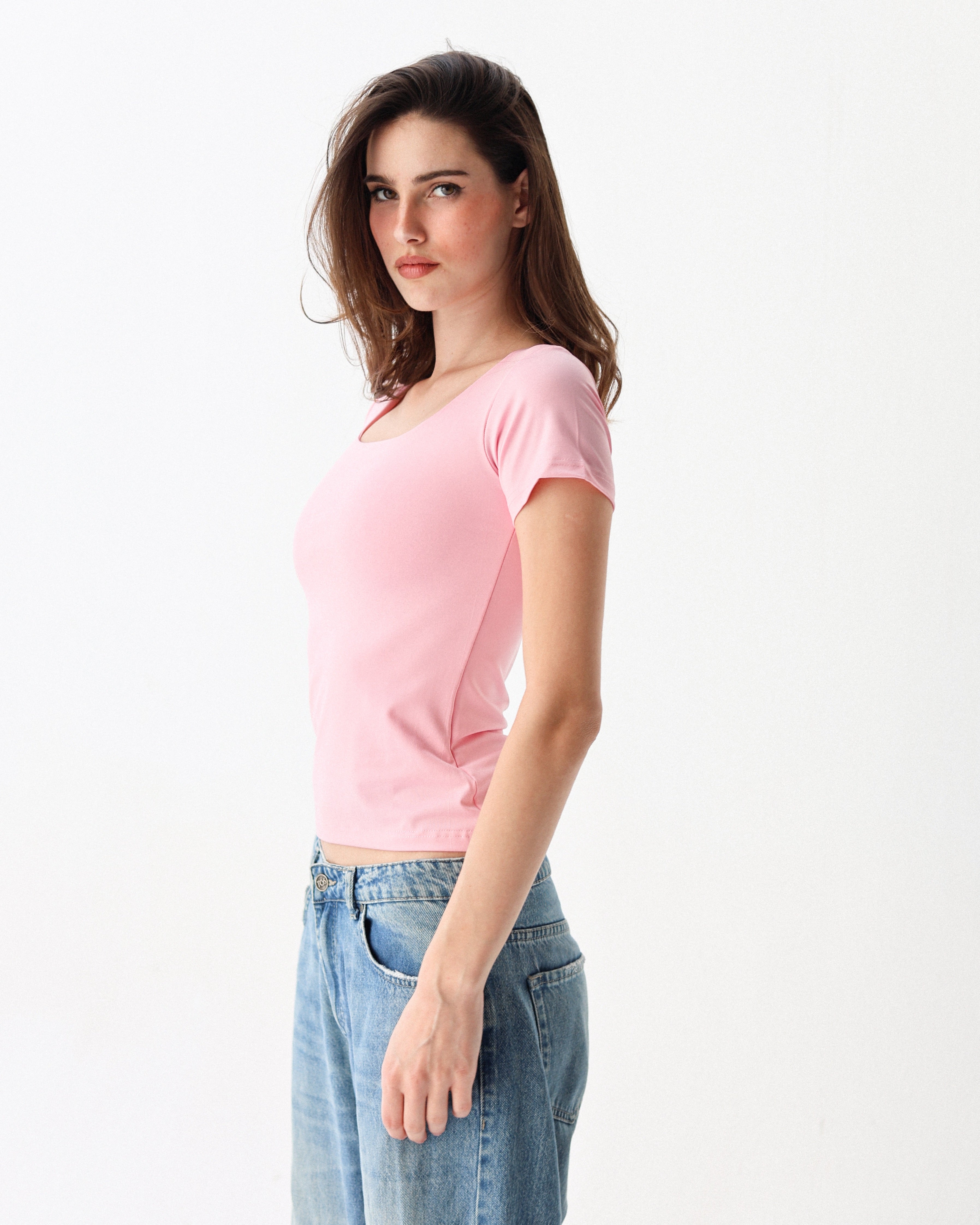 Clean Cut Sleeves Square Neck